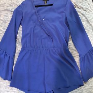 Blue long sleeve romper